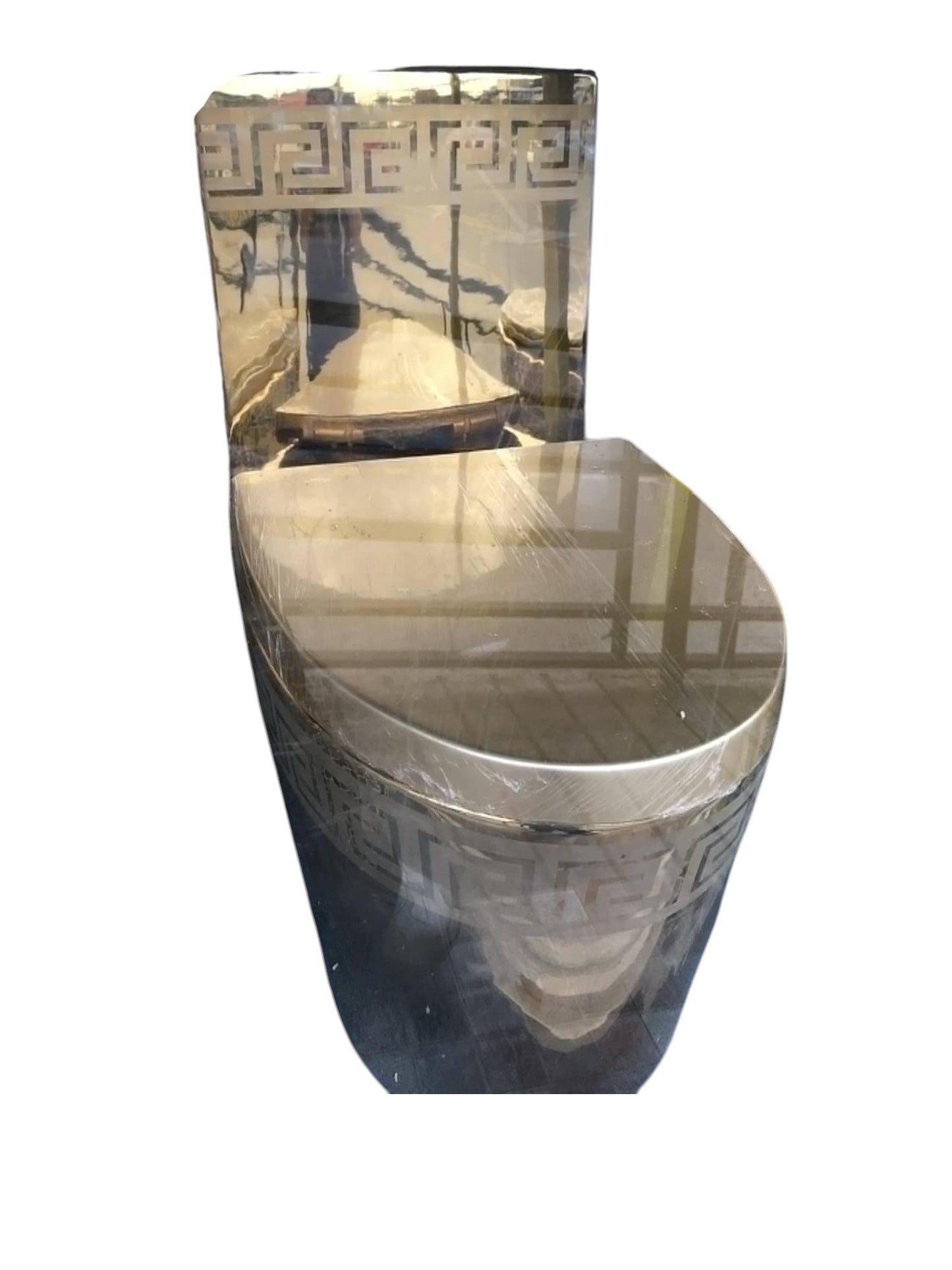 Gold Toilet Bowl Luxury Modern Style  Electroplated Versace Inspired