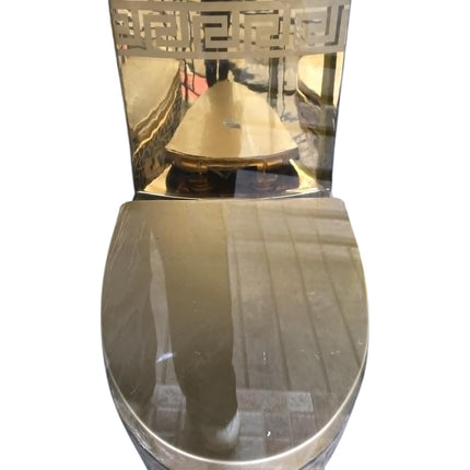 Gold Toilet Bowl Luxury Modern Style  Electroplated Versace Inspired