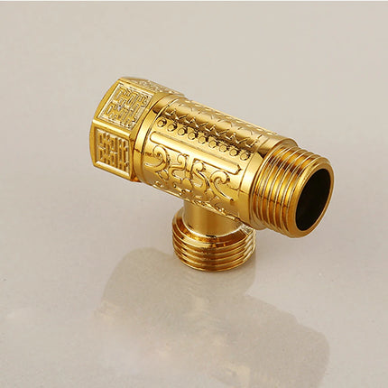 Antique Brass 1 Way Angle Valve - Gold