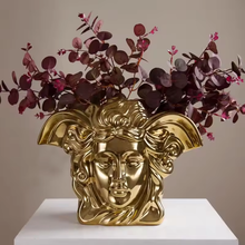 Load image into Gallery viewer, Ceramic Medusa Flower Vase Modern Nordic Flower Pot
