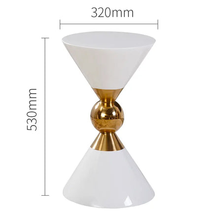 Modern Living Room Side Table Furniture Stainless Steel Marble Top Round Tea Table