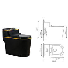 Load image into Gallery viewer, Black Colored Bathroom Ceramic One Piece Toilet Bowl
