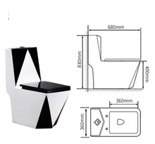 Load image into Gallery viewer, Ceramic Square  Bathroom Washdown One Piece WC S/P Trap Toilet Bowl
