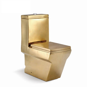Ceramic Bathroom Accessories Gold Plated Toilet