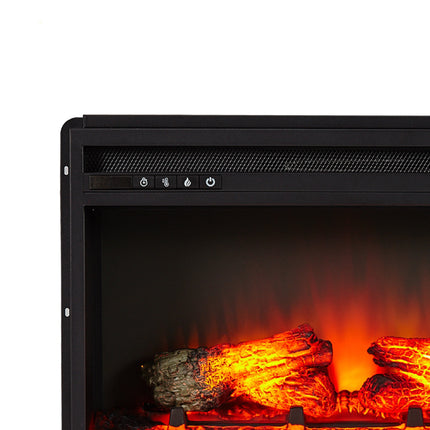 Cheminée électrique décorative avec miroir et LED 3D en acier, 66 cm (26 pouces)