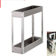 Load image into Gallery viewer, Stainless steel storage basket for removable kitchen shelf.
