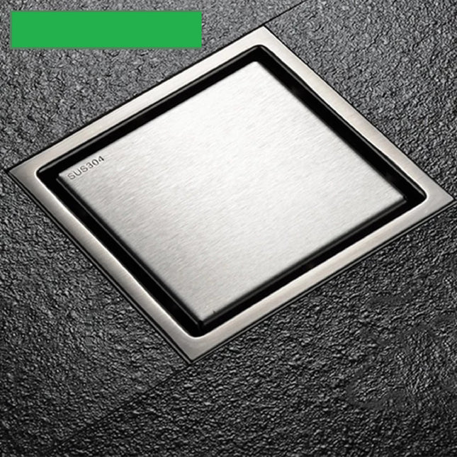 4 Zoll (10 cm) geruchshemmender, mattschwarzer SUS304-Edelstahl-Bodenablauf für Keramikfliesen, unsichtbarer Flieseneinsatz, Duschsieb