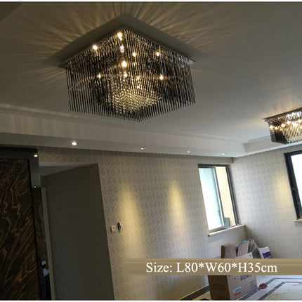 Italy Black Modern Crystal Ceiling Lamp Lights