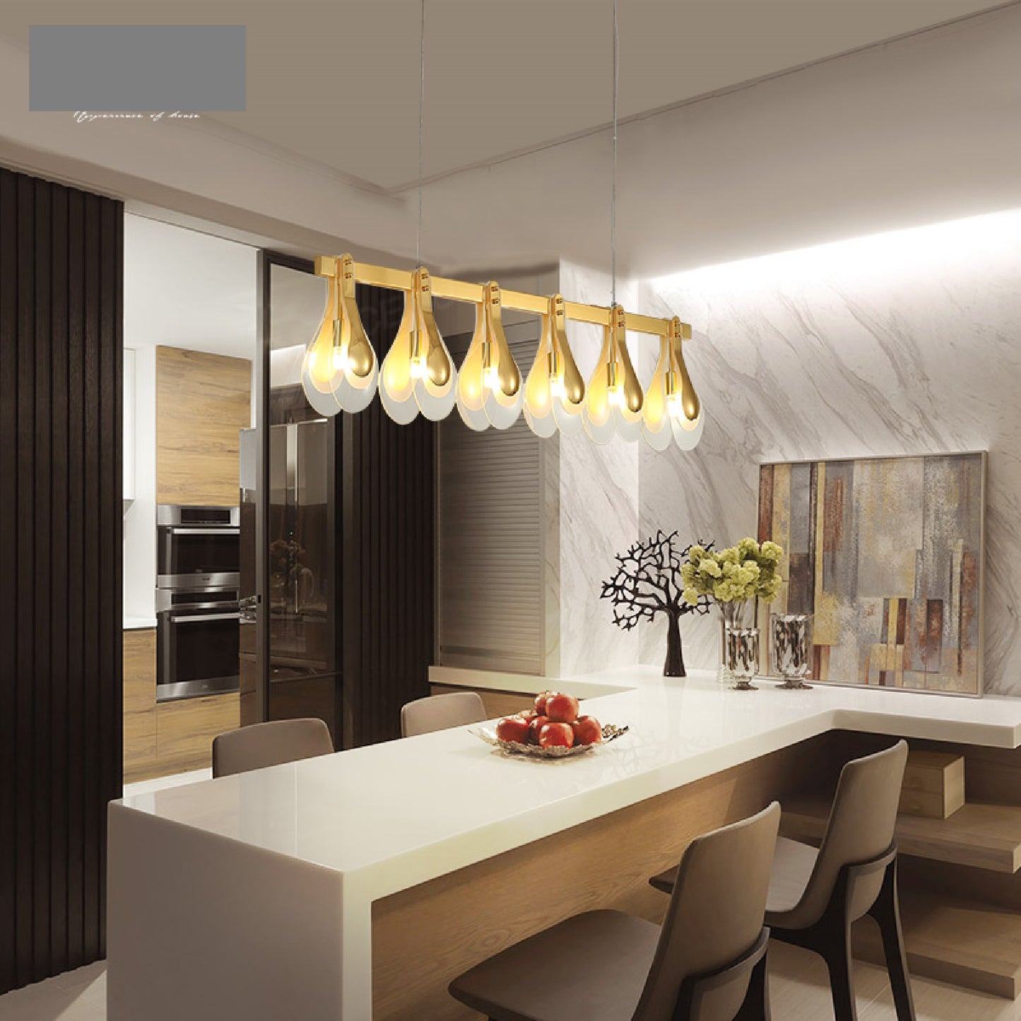 Dining room glass pendant light simple pendant lamp ceiling hanging light