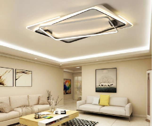 Modern Square LED Flush Mount Ceiling Light Chandelier Lighting Fixture