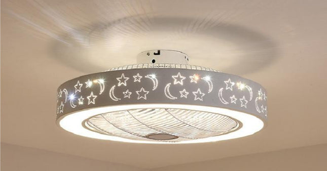 Deckenventilator mit LED-Beleuchtung, Fernbedienung und 7 Acrylflügeln