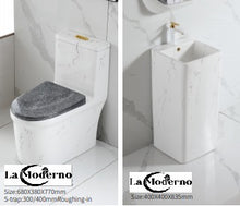 Charger l&#39;image dans la galerie, Luxury Ceramic Toilet Set Bathroom Accessories choice of stand alone sink or deck sink
