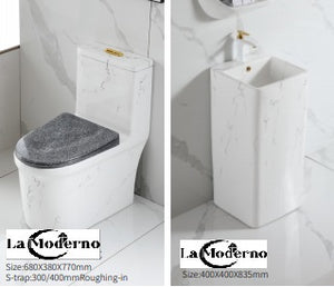 Luxury Ceramic Toilet Set Bathroom Accessories choice of stand alone sink or deck sink