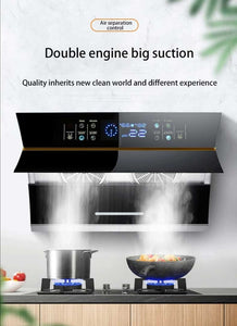 Two Motors Heater Auto Clean Gesture Control Kitchen Exhaust Range Hood Kitchen