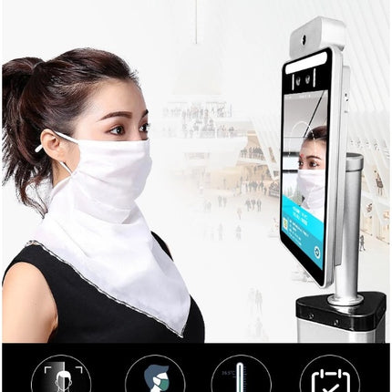 Touchless Stand Automatic Hand Sanitizer Dispenser Stand Liquid Soap Dispenser with Face Recognition Thermometer