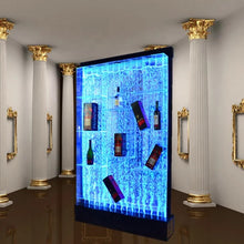 Cargar imagen en el visor de la galería, Home wine bar cabinet furniture colorful acrylic water bubble wall led wine cabinet
