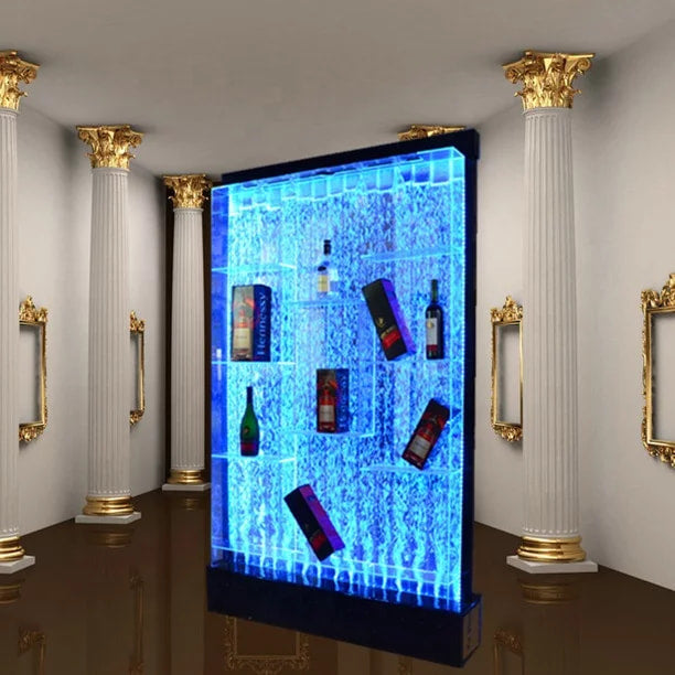 Blue wine sale bar cabinet