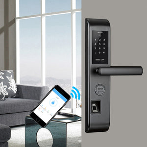 Keyless Bluetooth Fingerprint Reader Scanner Smart Door Lock with App