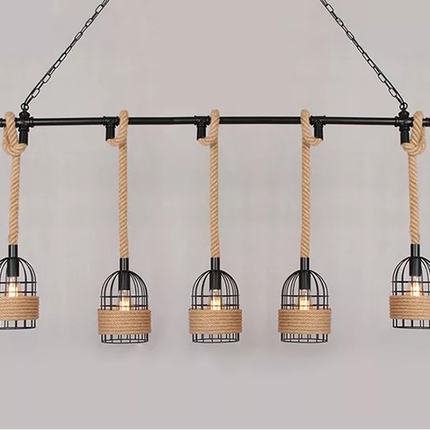 Vintage Style Bulb Guard Hanging Light Cage Pendant Light