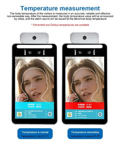 Touchless Stand Automatic Hand Sanitizer Dispenser Stand Liquid Soap Dispenser with Face Recognition Thermometer