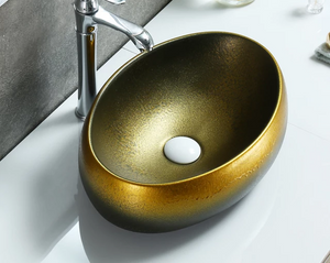 Table tops basin ceramic bathroom gold sinks