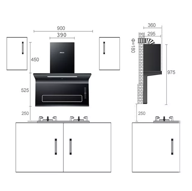 Kitchen Accessories Sensor Hood Range