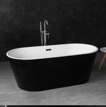 Load image into Gallery viewer, European design Black Solid Surface Bathtub Acrylic bathroom
