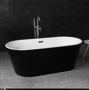 European design Black Solid Surface Bathtub Acrylic bathroom