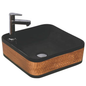 Bathroom Accessories Black & Gold Wash Basin