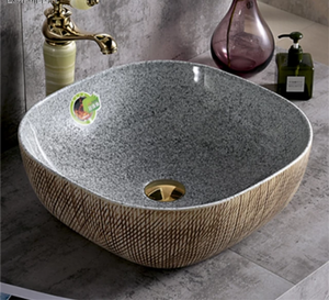 Bathroom sculpting basin round above counter mount designed toilet hand wash art ceramic basin