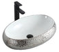 Silver coated ceramic bathroom accessories wash basin