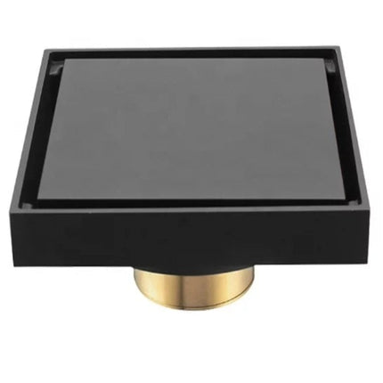 Brass Bathroom Accessories - Floor bathroom drainer - Black