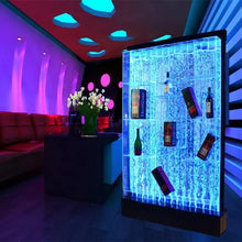 Cargar imagen en el visor de la galería, Home wine bar cabinet furniture colorful acrylic water bubble wall led wine cabinet

