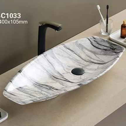 Bathroom White Marble Wash Basin