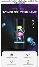 Cargar imagen en el visor de la galería, Aquarium led fantasy jellyfish light tank jelly fish led night light
