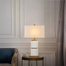 Load image into Gallery viewer, Mid Century Modern Gold Criss-Cross CERAMIC LED light Table Lamp
