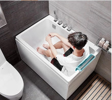 Load image into Gallery viewer, mini japanese bathtub small corner sizes square acrylic bathtub 1100mm hot tub
