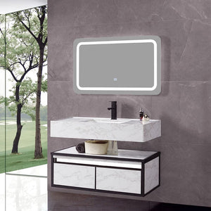 Bathroom Cabinet Set with Led Mirror 100cm