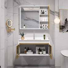 Lade das Bild in den Galerie-Viewer, Bathroom Accessories Cabinet Black and Gold Faucet not Included
