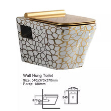 Lade das Bild in den Galerie-Viewer, Wall Toilet Bowl Gold Accent Luxury Dubai Designed
