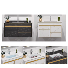 Lade das Bild in den Galerie-Viewer, Bathroom Accessories Cabinet Black and Gold Faucet not Included
