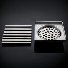 Загрузить изображение в средство просмотра галереи, Stainless Steel Anti-odor Square Shower Floor Drain Quick Drainage Bathroom Floor Trap Grating Strainer
