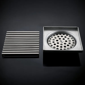 Stainless Steel Anti-odor Square Shower Floor Drain Quick Drainage Bathroom Floor Trap Grating Strainer