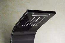 Cargar imagen en el visor de la galería, Black Nickel Brushed Shower Panel Column towers 304 Stainless Steel Waterfall Spa Jets smart shower wall panel Bathroom Accessories
