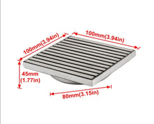 Cargar imagen en el visor de la galería, Stainless Steel Anti-odor Square Shower Floor Drain Quick Drainage Bathroom Floor Trap Grating Strainer
