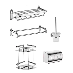 Stainless silver bathroom accessories resin bathroom set - Bath Accessories Sanitary Hardware Set,