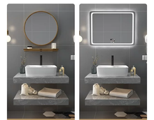 Load image into Gallery viewer, Bathroom Accessories Cabinet with Mirror and Basin
