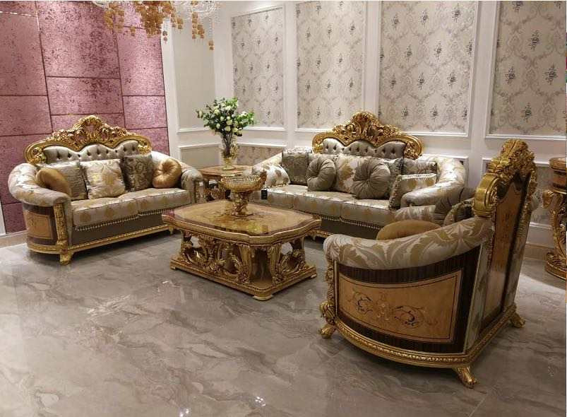 European style luxury hand carved sofa set antique royal