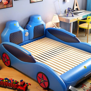 Kids Car Bed with Bluetooth Speaker