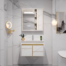 Lade das Bild in den Galerie-Viewer, Bathroom Accessories Cabinet Black and Gold Faucet not Included
